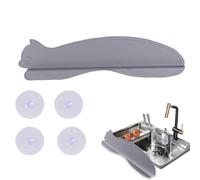 Kitchen Splash Guard for Sink - 19,41 x 4,84 x 2,76 in Sink Splash Guard | AntiSplash Water Splâsh Guârd Blocker | Silicona Suction Cups Stopper Protector Retaining Board for Home Shower Countertops