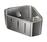 Kitchen Sponge Holder - 12.5x7.5cm Triangle Corner Rack With Suction Cup,Effortless Installation Sponge Holder For Sink,for Soap Brush Stopper Dishwashing Countertop Apartment Home Pantry Bathroom