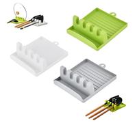 Kitchen Spoon Holders Fork Spatula Rack, Plastic Chopsticks Holder, Food-Grade Non-Slip Multi-Grid, Hollow Drainage Easy Clean, For Kitchen Stove & Dining Table (3pcs)