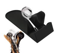 Kitchen Spoon Rest, Double Slot Utensil Cradle, Drip Tray Organizer, Durable Stove Top Accessory, 9.84x3.15x1.97in, Ideal for Spatulas, Ladles, Tongs, and Cooking Tools Storage