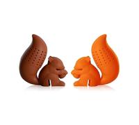 Kitchen Squirrel Tea Infuser - Super Cute Silicone Loose Leaf Herbal Tea Strainer Filter Diffuser for Large Cup--