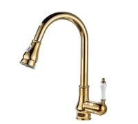 Kitchen Tap with Pull-Out Shower, Swivel Spout, Single Handle, Hot and Cold Water, Chrome Sink Mixer