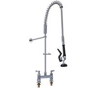 Kitchen Taps Sink Mixer Tap Pull out Spring Pre Rinse Kitchen Sink Tap Mixers Swivel Spout with Hoses and Fittings-A