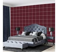 Kitchen Tile Stickers 15cm x 15cm Oxblood Red Stick on Tiles Tile Stickers for Bathroom Stick on Wall Tiles Backsplash for Kitchen Stick on Tiles Self-Adhesive Vinyl Home Decoration （10 Piec
