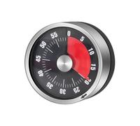Kitchen Timer - 60 Minute Mechanical Clock, Visual Stainless Steel Kitchen Cooking Timer, Wind-Up Countdown Tool for Meal Prep, Chef, Students, Teachers, Adults, Baking, and Study