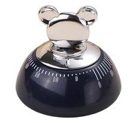 Kitchen Timer - Cute Bear Stand, Strong Magnetic Clock, Manual Countdown Device, Mechanical Wind Up System, Decorative Study Aid, Home School Small Brown Animal Shape Rotating Precise Timing