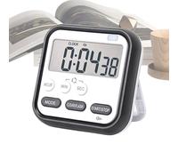 Kitchen Timer, Digital Countdown Countup Clock, Portable Multifunction Timer, Loud Alarm Display, Easy-Set Buttons for Cooking Study Workout Meditation Classroom Use, 7.2x7.2cm