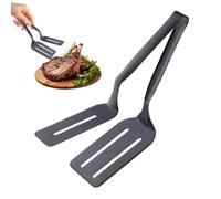 Kitchen Tongs - 2.95in Hollow Serrated Food Grade Stainless Steel Non-Slip | Multifunctional Steak Tongs Grill Tools for Meat Fish Vegetable BBQ Grilling Camping