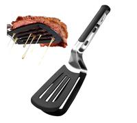 Kitchen Tongs Silicone - Kitchen Spatula Tongs | Anti-Scald Cooking Utensil | Food Turner Spatula Tong For Steak Fish Shrimp Lamb Bread Pizza Bacon Vegetable Pancake BBQs