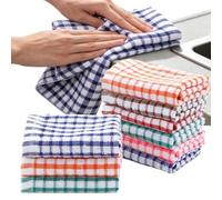 Kitchen Towels 12 Pack Fast Drying Reusable Lintless Dish Cleaning Cloths