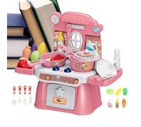 Kitchen Toys Set, Pretend Cooking Play, Educational Game Pieces, Sturdy Material, Realistic Utensil Design, Ideal for Preschool Learning and Fun Birthday Activities at Home, 13.58 x 11.81 x 6.5 inches