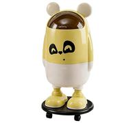 Kitchen Trash Can - Funny Cartoon Bin with Wheels Lid, Cute Large Capacity Waste Basket for Kitchen Bathroom Bedroom Living Room Office Dorm | Decorative Home Trash Bin Organizer