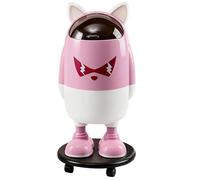 Kitchen Trash Can | Funny with Wheels Lid Waste Basket | Cartoon Trash Can Kitchen Decor | for Home Bathroom Bedroom Living Room Apartment Office Farmhouse Hotel Dorm