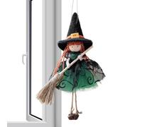 Kitchen Witch Doll for Good Luck - Halloween Hangable Ornaments Witch Broom