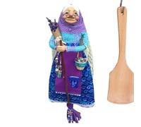 Kitchen Witch Doll, Witch Decor Home, 7,09 x 4,92 x 1,97 pulgadas Adorable Good Luck Charm Handmade Figurine, Rustic Charm Ornament for Movie Themed Room, Holiday Collectible