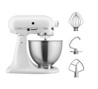 KitchenAid 5K45SSEWH Batidora de varillas 275 W Metálico, Blanco