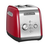 Kitchenaid 5KMT221EER Tostadora, 1100 W, Metal, 2 Ranuras, Rojo y Plateado