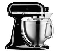 KitchenAid 5KSM185PSEOB Batidora Amasadora Planetaria Artisan, Capacidad 4.8L, 300W, Color Negro, Incluye Tazón de Acero Inoxidable y Accesorios