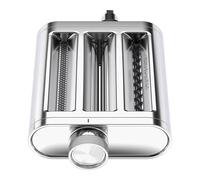 KitchenAid 5KSM3MPA - Juego de rodillo y cortador de pasta de metal, 3 piezas, incluye rodillo de pasta, cortador de espaguetis y cortador de fettuccine, accesorio de acero inoxidable para batidoras