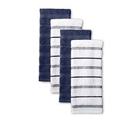 KitchenAid Albany - Juego de 4 Toallas de Cocina, Azul y Blanco (Blue Willow/White), 40,6 x 66 cm