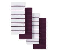 KitchenAid Albany - Juego de 4 Toallas de Cocina, Color Morado y Blanco, 41 x 66 cm