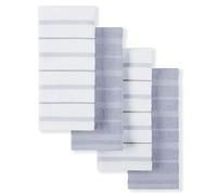 KitchenAid Albany Kitchen Towel Set, 16"x26", Lavender Cream/White, 4 Piece