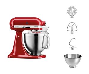 Kitchenaid artisan 5ksm185ps robot de cocina 300 w 4,8 l rojo