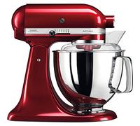 KitchenAid Artisan Robot de Cocina 4,7L con accesorios Rojo manzana | De masa madre a merengues con 5 accesorios y batidor de borde flexible; icónico diseño en metal duradero