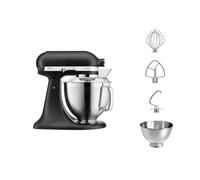 KitchenAid ARTISAN - Robot de cocina (4,8 L, con motor inclinable, 5KSM185PS), color negro