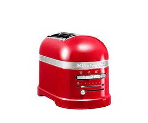 KitchenAid Artisan Tostadora Automática Doble Ranura Rojo imperial | Tuesta pan artesano y bagels por igual; 7 niveles, rejilla para sándwiches y carcasa metálica de diseño icónico