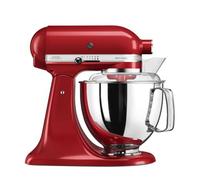 KitchenAid Batidora amasadora - Artisan - Robot de Cocina con Cabezal Inclinable - Amasadora con 5 Accesorios - Batidora de repostería con 2 boles de Acero Inoxidable - 4,8 L y 3 L - Rojo imperial