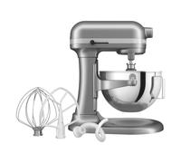 KitchenAid Batidora Amasadora Bowl-Lift 5.2L Heavy Duty, Cuerpo y Engranajes Metálicos, 11 Velocidades, Flex Edge, 67 Puntos de Contacto, Contour Silver