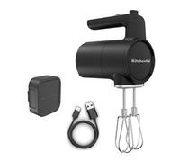 Kitchenaid Batidora Amasadora Inalámbrica 5KHMR762BM con Batería GO, 7 Velocidades, Negro Mate