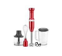 KitchenAid Batidora de Mano Clásica, Velocidad Variable 8250-11600 RPM, Mezcla, Tritura, Emulsiona y Espuma, Brazo y Protector Extraíbles, Vaso 700ml sin BPA, Diseño Ligero, Empire Red
