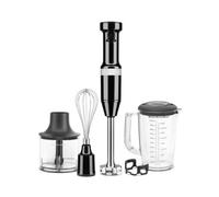 KitchenAid Batidora de Mano Clásica, Velocidad Variable 8250-11600 RPM, Mezcla, Tritura, Emulsiona y Espuma, Brazo y Protector Extraíbles, Vaso 700ml sin BPA, Diseño Ligero, Onyx Black