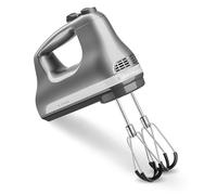 KitchenAid Batidora de mano de 6 velocidades con batidores Flex Edge - KHM6118, contorno plateado