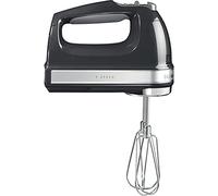 KitchenAid Batidora de Varillas de 9 velocidades - Indicator LED - 4 accesorios que ahorran lavavajillas y bolsa - Batidora de reposteriá - Silencioso - 85 W - Negro