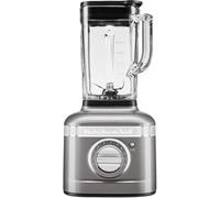 KitchenAid Batidora de vaso K400 - Recipiente de vaso de 1,4 L - Batidora eléctrica - Procesador de alimentos multifunción - 1200 W - 3 programas preajustes y 5 velocidades - Plata medallón