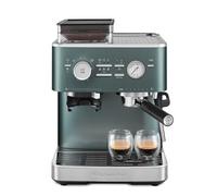 KitchenAid Cafetera espresso semiautomática con molinillo integrado - 15 niveles de molienda, control PID, bomba de 15 bar, vaporizador y diseño de acero inoxidable - Juniper
