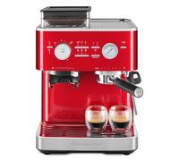 KitchenAid Cafetera espresso semiautomática con molinillo integrado - 15 niveles de molienda, control PID, bomba de 15 bar, vaporizador y diseño de acero inoxidable - Rojo