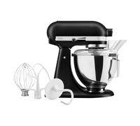 KitchenAid Classic Batidora Amasadora 4.3L, 10 Velocidades con Arranque Suave, Pala, Gancho y Varilla, Acción Planetaria, 59 Puntos de Contacto, Black Matte