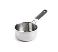 KitchenAid Classic Stainless Steel Cacerola de Acero Inoxidable de 3 Capas de 14 cm/1 Litro, Clad, Inducción, Apta para Horno, Mango Stay-Cool, Plata