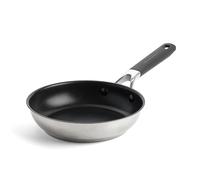 KitchenAid Classic Stainless Steel Sartén de Cerámica Antiadherente de 20 cm de Acero Inoxidable Sin PFAS, Clad, Inducción, Mango Stay-Cool, Apta para Horno hasta 160°C, Plata