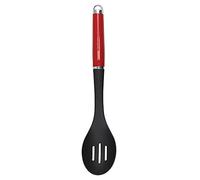 KitchenAid Cucharón de Rejilla de Cocina con Mango Ergonómico, Negro y Rojo