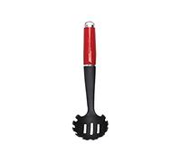 KitchenAid Cucharón de Rejilla para Servir con Mango Ergonómico, Negro y Rojo