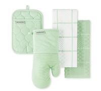 KitchenAid Edredón de Cebolla KT OM PH Juego de Toallas de Cocina, Manoplas de Horno y agarraderas, Algodón y poliéster, Pistacho