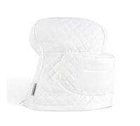 KITCHENAID Fitted Tilt-Head Stand Mixer Cover with Storage Pocket, Quilted 100% Cotton,14.4"x18"x10", White