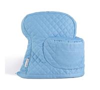 KITCHENAID Funda ajustable para batidora de pie inclinable con bolsillo de almacenamiento, acolchada, 100% algodón, terciopelo azul, 14.4 x 18 x 10 pulgadas