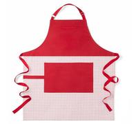KitchenAid Gourmet Series Gridlines - Delantal de chef grande, resistente al agua y a las manchas, color rojo pasión, tamaño adulto, 81 x 71 cm
