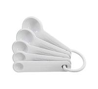 KitchenAid Juego de 5 cucharas medidoras de plástico, color blanco